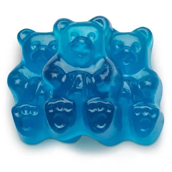 Albanese Blue Raspberry Gummy Bears: 5LB Bag 1 Albanese Blue Raspberry Gummy Bears: 5LB Bag