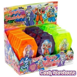 Albert's Scary Skeletons Interlocking Bones Candy Coffins: 12-Piece Display -Candy Promotion Store albert s scary skeletons interlocking bones candy coffins 12 piece display candy warehouse 4