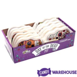 Bee International Day Of The Dead Skull Pops: 12-Piece Display -Candy Promotion Store bee international day of the dead skull pops 12 piece display candy warehouse 3