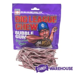 Big League Chew Bubble Gum Packs - Grape: 12-Piece Box -Candy Promotion Store big league chew bubble gum packs grape 12 piece box candy warehouse 4