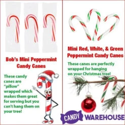 Bobs Sweet Stripes Mini Peppermint Candy Canes: 260-Piece Tub -Candy Promotion Store bobs sweet stripes mini peppermint candy canes 280 piece tub candy warehouse 3
