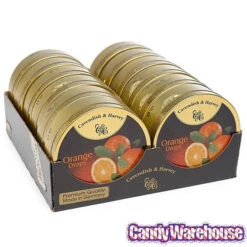 Cavendish & Harvey Hard Candy Drops Tins - Orange: 12-Piece Box -Candy Promotion Store cavendish and harvey hard candy drops tins orange 12 piece box candy warehouse 3