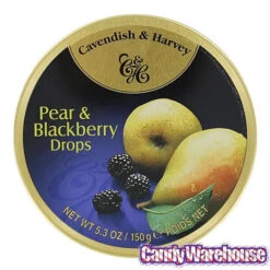 Cavendish & Harvey Hard Candy Drops Tins - Pear & Blackberry: 12-Piece Box -Candy Promotion Store cavendish and harvey hard candy drops tins pear and blackberry 12 piece box candy warehouse 3