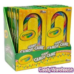 Crayola Giant Candy Canes: 12-Piece Box -Candy Promotion Store crayola giant candy canes 12 piece box candy warehouse 3