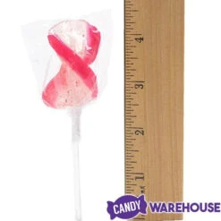 CurlyCutes Petite Crystal Ribbon Pops - Pink Strawberry: 20-Piece Jar -Candy Promotion Store curlycutes petite crystal ribbon pops pink strawberry 20 piece jar candy warehouse 4
