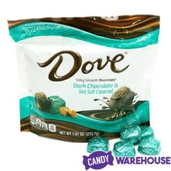 Dove Dark Chocolate Sea Salt Caramel Squares: 28-Piece Bag -Candy Promotion Store dove dark chocolate sea salt caramel squares 28 piece bag candy warehouse 5