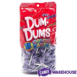Dum Dums Purple Party Pops - Grape: 75-Piece Bag -Candy Promotion Store dum dums purple party pops grape 75 piece bag candy warehouse 4