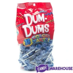 Dum Dums Royal Blue Party Pops - Blueberry: 75-Piece Bag -Candy Promotion Store dum dums royal blue party pops blueberry 75 piece bag candy warehouse 4