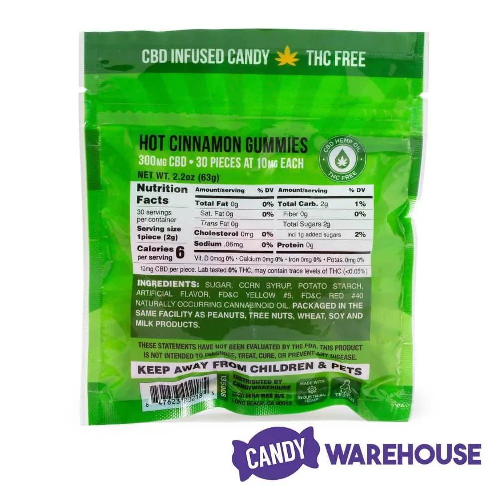 Eddy Edibles Hot Cinnamon CBD Gummies THC Free 300mg: 30 Gummy Bears 4 Eddy Edibles Hot Cinnamon CBD Gummies THC Free 300mg: 30 Gummy Bears - Image 4