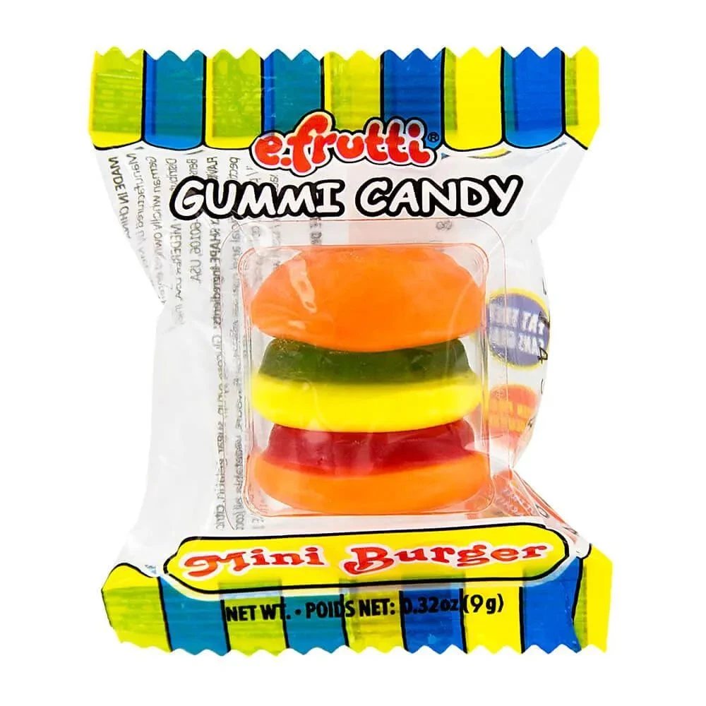 Efrutti Gummy Mini Burgers Candy: 60-Piece Box 1 Efrutti Gummy Mini Burgers Candy: 60-Piece Box
