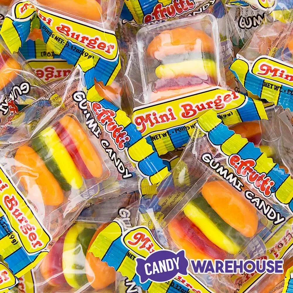 Efrutti Gummy Mini Burgers Candy: 60-Piece Box 2 Efrutti Gummy Mini Burgers Candy: 60-Piece Box - Image 2