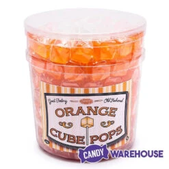 Espeez Cube Pop - Orange: 100-Piece Tub -Candy Promotion Store espeez cube pop orange 100 piece tub candy warehouse 3