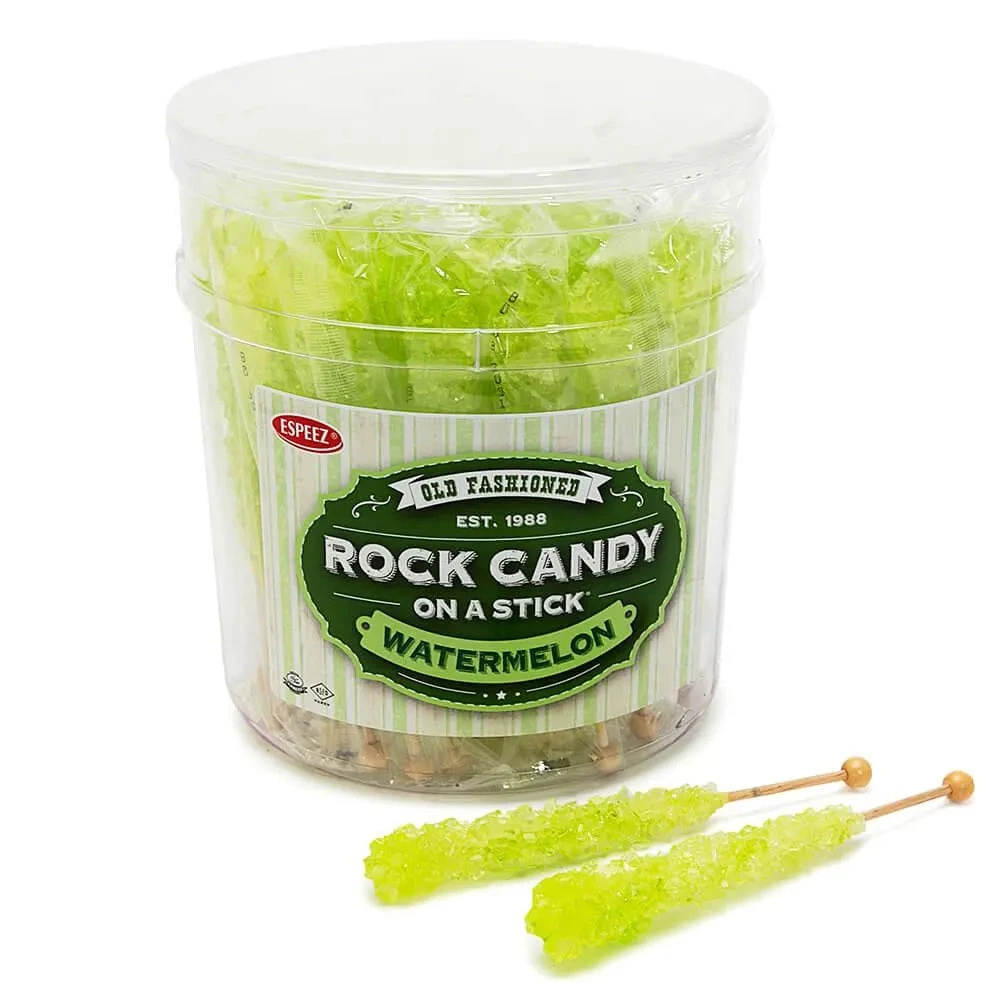 Espeez Rock Candy Crystal Sticks - Light Green: 36-Piece Tub 1 Espeez Rock Candy Crystal Sticks - Light Green: 36-Piece Tub