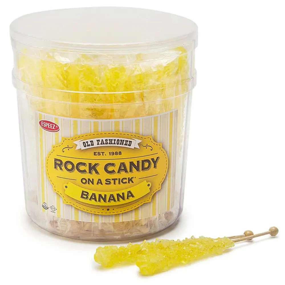 Espeez Rock Candy Crystal Sticks - Yellow: 36-Piece Tub 1 Espeez Rock Candy Crystal Sticks - Yellow: 36-Piece Tub