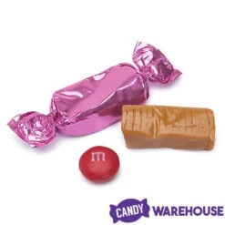 Foiled Caramel Candy - Hot Pink: 180-Piece Bag -Candy Promotion Store foiled caramel candy hot pink 180 piece bag candy warehouse 3