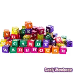 Foiled Chocolate And Hazelnut ABC Blocks Candy: 145-Piece Tub -Candy Promotion Store foiled chocolate and hazelnut abc blocks candy 145 piece tub candy warehouse 4