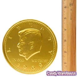 Fort Knox Gold Foiled Milk Chocolate 5-Inch Medallions: 12-Piece Box -Candy Promotion Store fort knox gold foiled milk chocolate 5 inch medallions 12 piece box candy warehouse 4