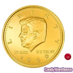 Fort Knox Gold Foiled Milk Chocolate 5-Inch Medallions: 12-Piece Box -Candy Promotion Store fort knox gold foiled milk chocolate 5 inch medallions 12 piece box candy warehouse 5