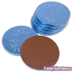 Fort Knox It's A Boy Foiled Milk Chocolate 4-Inch Medallions: 20-Piece Box -Candy Promotion Store fort knox it s a boy foiled milk chocolate 4 inch medallions 20 piece box candy warehouse 3