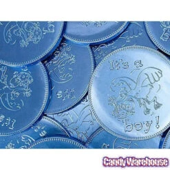 Fort Knox It's A Boy Foiled Milk Chocolate 4-Inch Medallions: 20-Piece Box -Candy Promotion Store fort knox it s a boy foiled milk chocolate 4 inch medallions 20 piece box candy warehouse 4