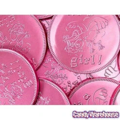 Fort Knox It's A Girl Foiled Milk Chocolate 4-Inch Medallions: 20-Piece Box -Candy Promotion Store fort knox it s a girl foiled milk chocolate 4 inch medallions 20 piece box candy warehouse 4