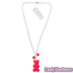 Giant Gummy Bear Necklace - Red -Candy Promotion Store giant gummy bear necklace red candy warehouse 4