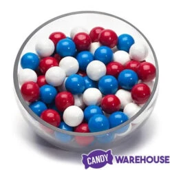 Gumballs Color Combo - USA Red, White And Blue: 6LB Box -Candy Promotion Store gumballs color combo usa red white and blue 6lb box candy warehouse 4
