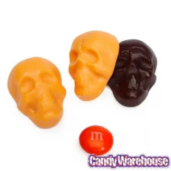 Gummy Skulls - Black And Orange: 5LB Bag -Candy Promotion Store gummy skulls black and orange 5lb bag candy warehouse 3