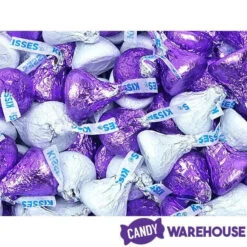 Hershey's Kisses Color Combo - Purple And White: 800-Piece Box -Candy Promotion Store hershey s kisses color combo purple and white 800 piece box candy warehouse 5