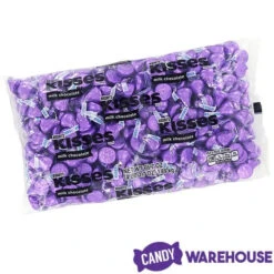 Hershey's Kisses Purple Foiled Milk Chocolate Candy: 400-Piece Bag -Candy Promotion Store hershey s kisses purple foiled milk chocolate candy 400 piece bag candy warehouse 4
