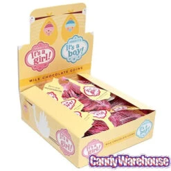 It's A Girl Foiled Chocolate Coins In Mesh Bags: 18-Piece Box -Candy Promotion Store it s a girl foiled chocolate coins in mesh bags 18 piece box candy warehouse 3