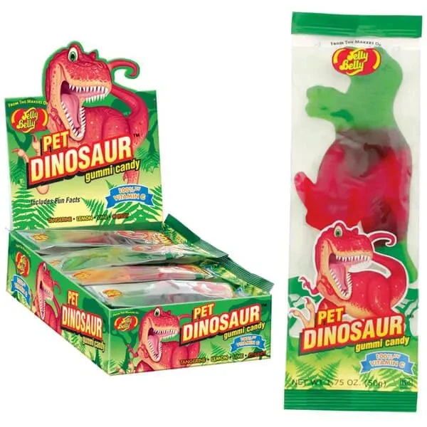 Jelly Belly Big Gummy Dinosaurs Candy Packs: 24-Piece Display 2 Jelly Belly Big Gummy Dinosaurs Candy Packs: 24-Piece Display - Image 2