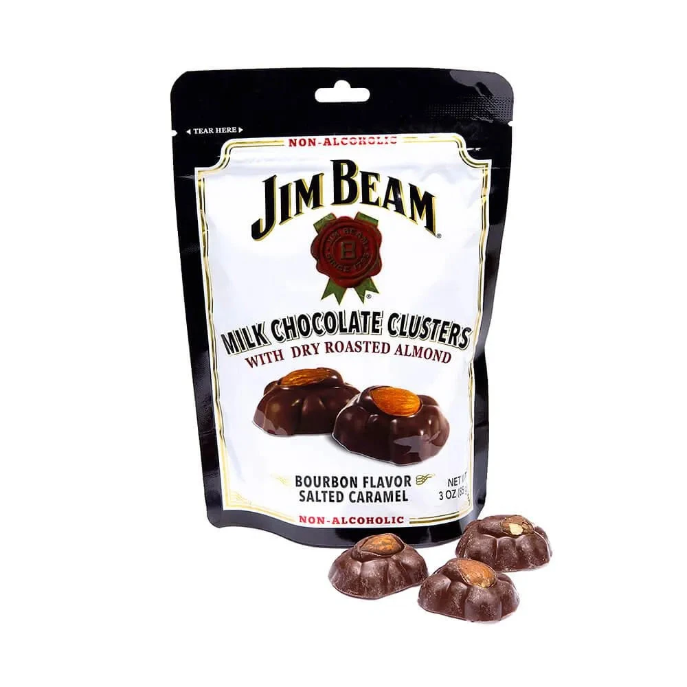 Jim Beam Milk Chocolate Clusters: 3-Ounce Bag 1 Jim Beam Milk Chocolate Clusters: 3-Ounce Bag