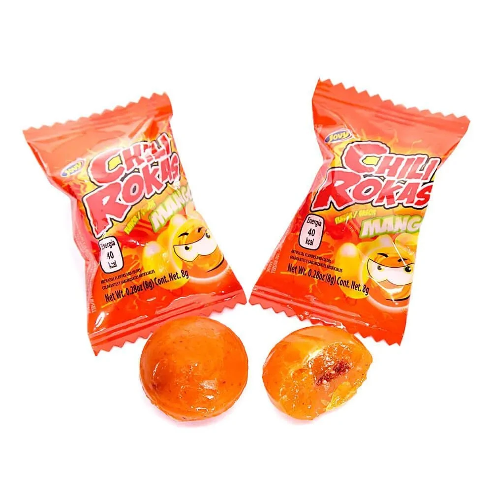 Jovy Chili Rokas Revolcadas Hard Candy - Mango: 65-Piece Bag 1 Jovy Chili Rokas Revolcadas Hard Candy - Mango: 65-Piece Bag