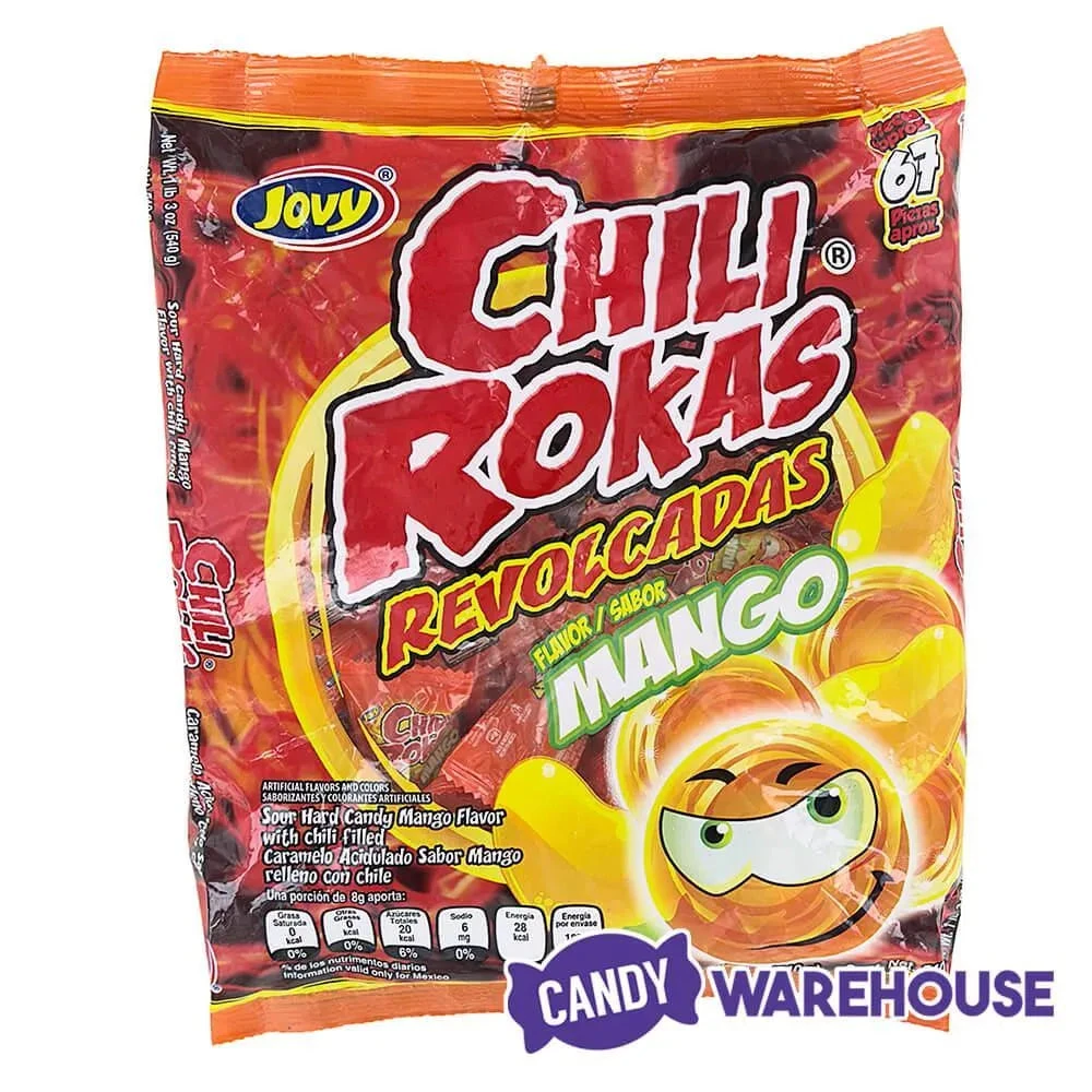 Jovy Chili Rokas Revolcadas Hard Candy - Mango: 65-Piece Bag 4 Jovy Chili Rokas Revolcadas Hard Candy - Mango: 65-Piece Bag - Image 4