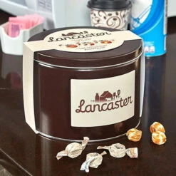 Lancaster Soft Cremes - Caramel, Vanilla, And Butterscotch - Caramel Candy: 2.5LB Gift Tin -Candy Promotion Store lancaster soft cremes caramel vanilla and butterscotch caramel candy 2 5lb gift tin candy warehouse 3