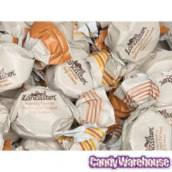 Lancaster Soft Cremes - Caramel, Vanilla, And Butterscotch - Caramel Candy: 2.5LB Gift Tin -Candy Promotion Store lancaster soft cremes caramel vanilla and butterscotch caramel candy 2 5lb gift tin candy warehouse 6