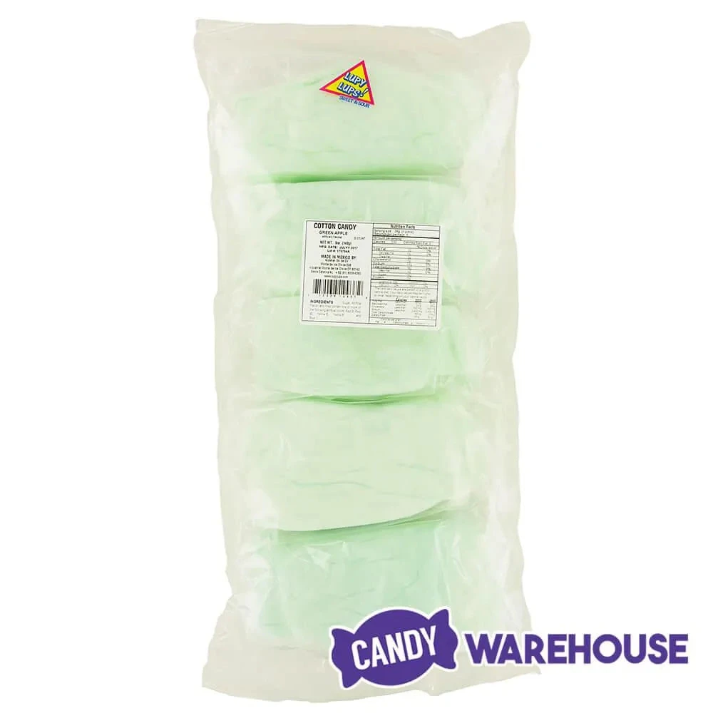 Lupy Lups Green Cotton Candy 0.5-Ounce Packs - Apple: 10-Piece Bag 3 Lupy Lups Green Cotton Candy 0.5-Ounce Packs - Apple: 10-Piece Bag - Image 3