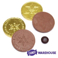 Madelaine Chanukah Gelt Gold Foiled Milk Chocolate Coins In Mesh Bags: 24-Piece Tub -Candy Promotion Store madelaine chanukah gelt gold foiled milk chocolate coins in mesh bags 24 piece tub candy warehouse 4