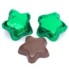 Madelaine Foiled Milk Chocolate Stars - Green: 5LB Bag