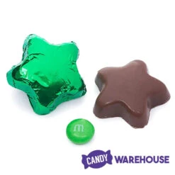 Madelaine Foiled Milk Chocolate Stars - Green: 5LB Bag -Candy Promotion Store madelaine foiled milk chocolate stars green 5lb bag candy warehouse 3