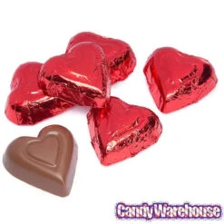 Madelaine Red Foiled Milk Chocolate Hearts: 5LB Box -Candy Promotion Store madelaine red foiled milk chocolate hearts 5lb box candy warehouse 3