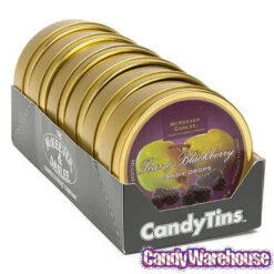 McKeever & Danlee Bon Bons Candy Tins - Pear & Blackberry: 6-Piece Box -Candy Promotion Store mckeever and danlee bon bons candy tins pear and blackberry 6 piece box candy warehouse 3