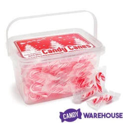 Mini Candy Canes - Red And White: 100-Piece Tub -Candy Promotion Store mini candy canes red and white 100 piece tub candy warehouse 5