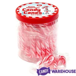Mini Candy Canes - Red And White: 45-Piece Jar -Candy Promotion Store mini candy canes red and white 45 piece jar candy warehouse 8