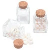 Mini Glass Favor Jars - 1.75-Ounce Square Jar With Cork Stopper: 12-Piece Set