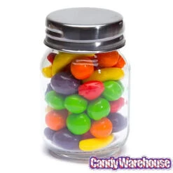 Mini Glass Favor Jars - 2.75-Ounce Mason Jar With Silver Top: 12-Piece Set 7 Mini Glass Favor Jars - 2.75-Ounce Mason Jar With Silver Top: 12-Piece Set -Candy Promotion Store mini glass favor jars 2 75 ounce mason jar with silver top 12 piece set candy warehouse 3