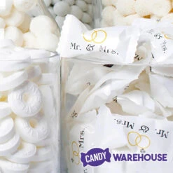 Mr. & Mrs. Wedding Theme Wrapped Buttermint Creams: 300-Piece Case -Candy Promotion Store mr and mrs wedding theme wrapped buttermint creams 300 piece case candy warehouse 3 94cc551d 31e3 4285 ae87 bb426afe7744