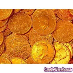 Orange Foiled Milk Chocolate Coins: 1LB Bag -Candy Promotion Store orange foiled milk chocolate coins 1lb bag candy warehouse 3