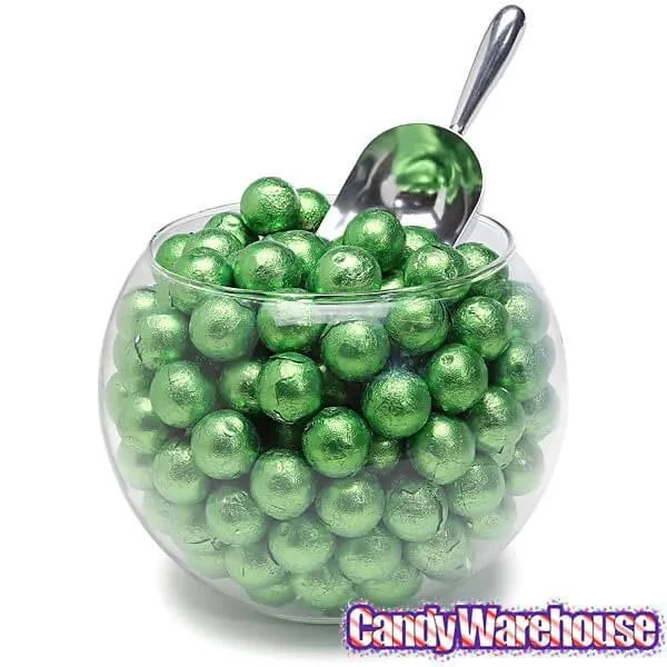 Palmer Foiled Caramel Filled Chocolate Candy Balls - Kiwi Green: 5LB Bag 2 Palmer Foiled Caramel Filled Chocolate Candy Balls - Kiwi Green: 5LB Bag - Image 2